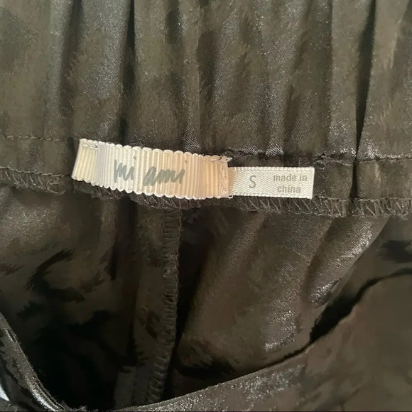 Mi Ami Andey Animal Print Black Silk Joggers STYLE#WS30234 Small - Picture 13 of 16